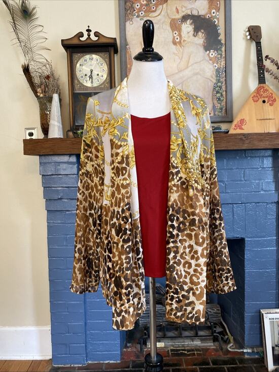 Chico`s Tops - Chicos Size 3 US XL 14/16 Open Sheer Cardigan Travelers Tank Top Old Money Class